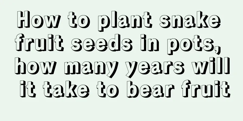 How to plant snake fruit seeds in pots, how many years will it take to bear fruit