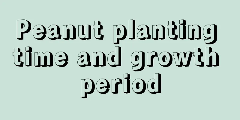 Peanut planting time and growth period