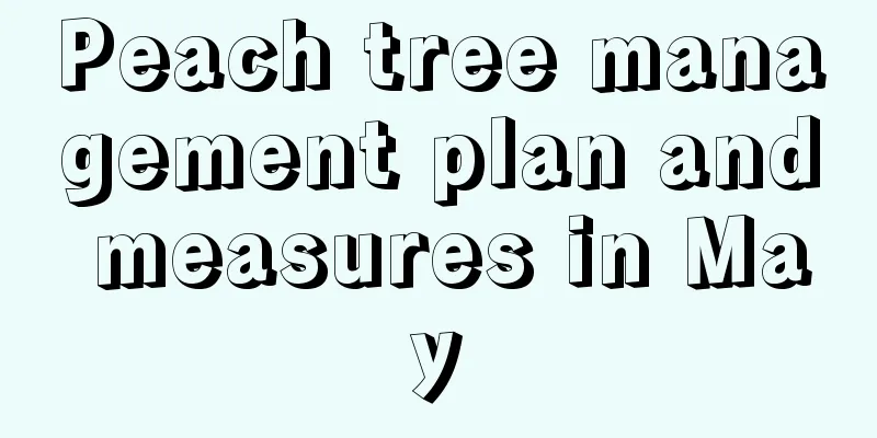 Peach tree management plan and measures in May