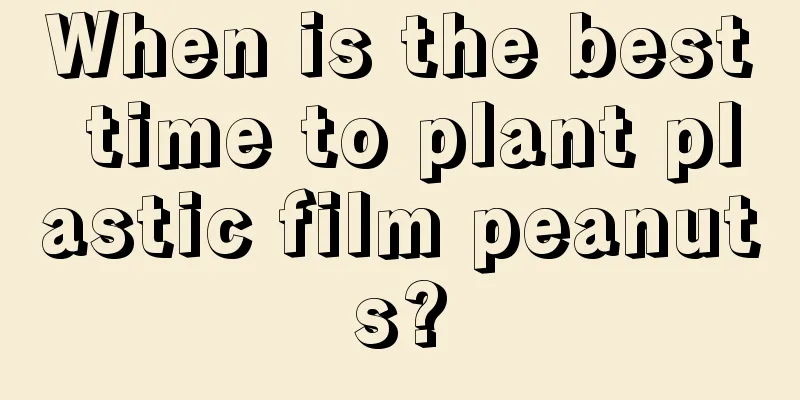 When is the best time to plant plastic film peanuts?