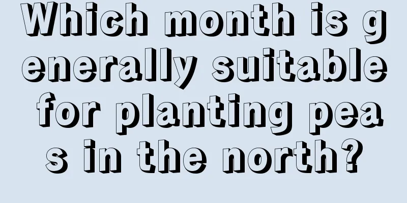 Which month is generally suitable for planting peas in the north?