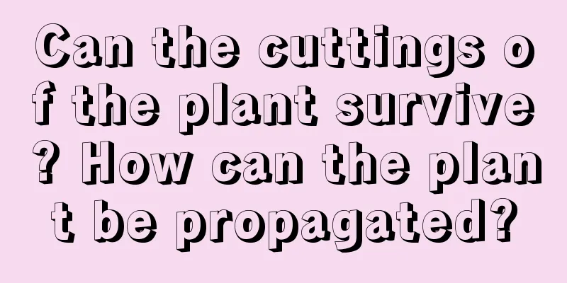 Can the cuttings of the plant survive? How can the plant be propagated?