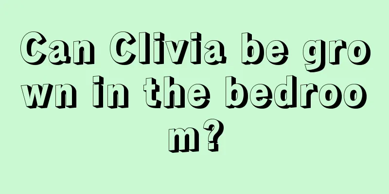 Can Clivia be grown in the bedroom?