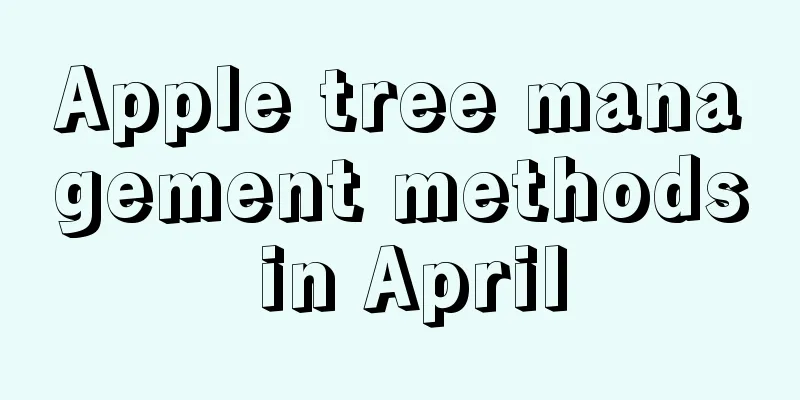 Apple tree management methods in April