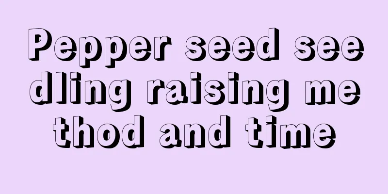 Pepper seed seedling raising method and time