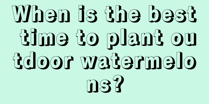 When is the best time to plant outdoor watermelons?