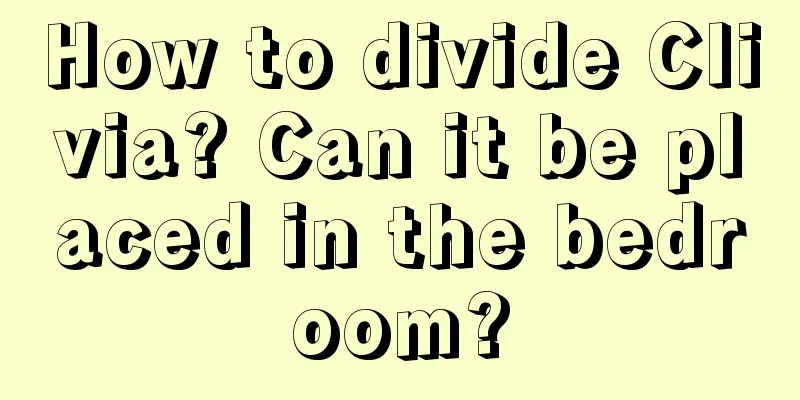 How to divide Clivia? Can it be placed in the bedroom?