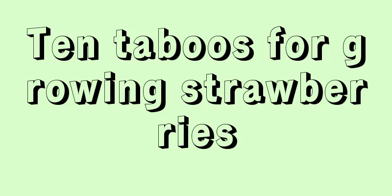 Ten taboos for growing strawberries