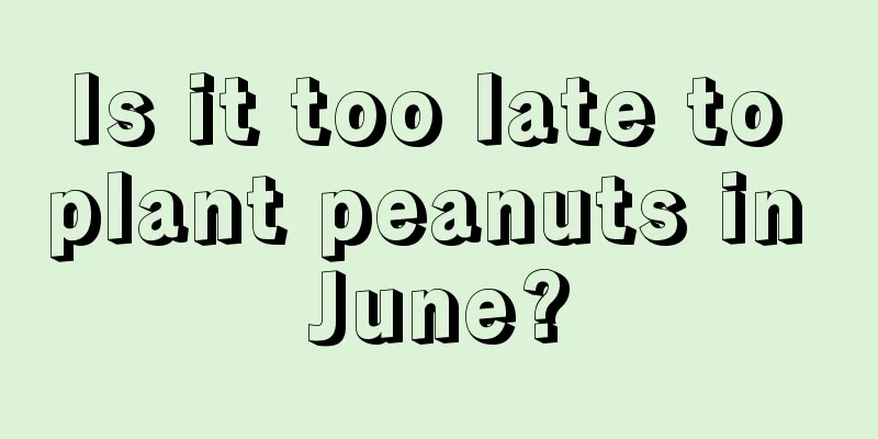 Is it too late to plant peanuts in June?