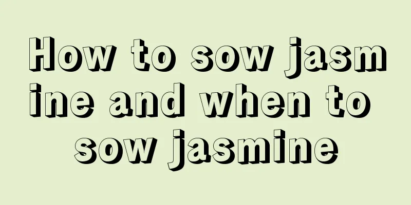 How to sow jasmine and when to sow jasmine