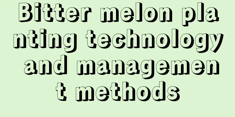 Bitter melon planting technology and management methods