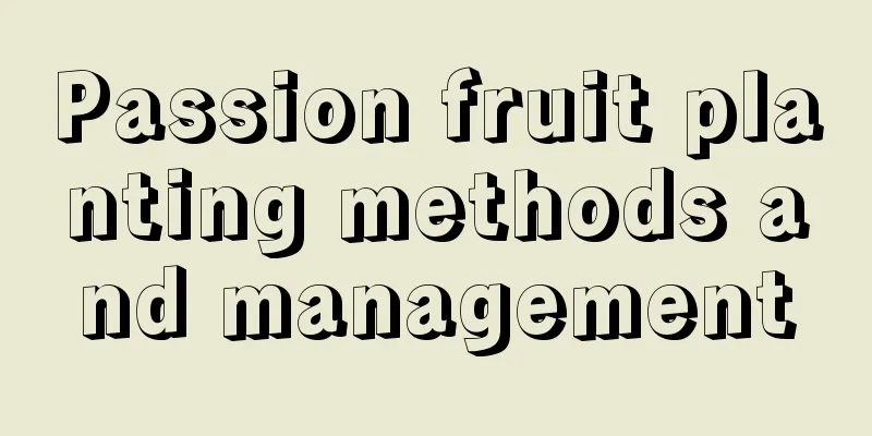 Passion fruit planting methods and management