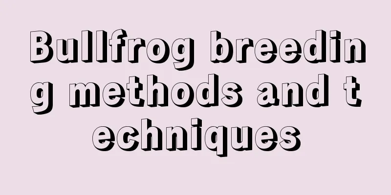 Bullfrog breeding methods and techniques