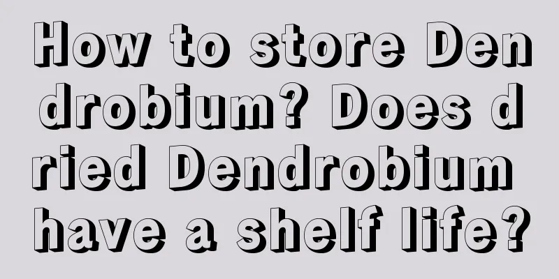 How to store Dendrobium? Does dried Dendrobium have a shelf life?