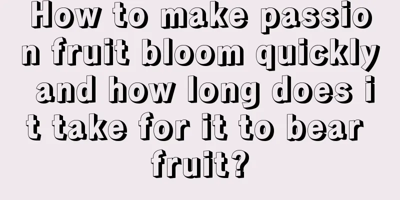 How to make passion fruit bloom quickly and how long does it take for it to bear fruit?