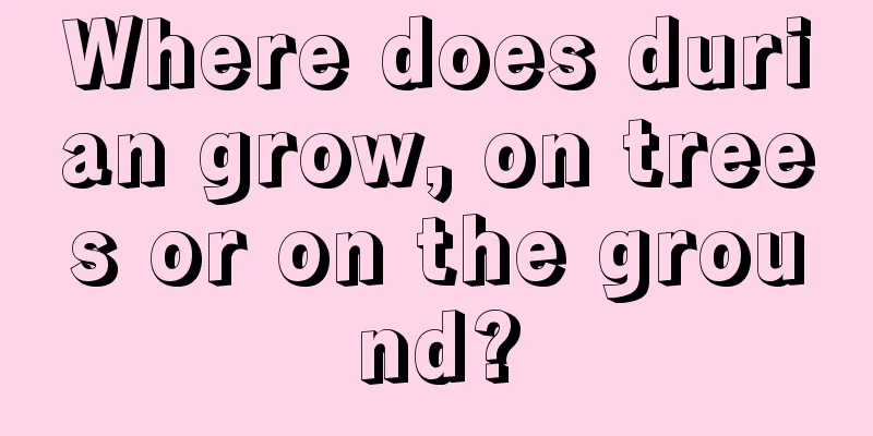 Where does durian grow, on trees or on the ground?