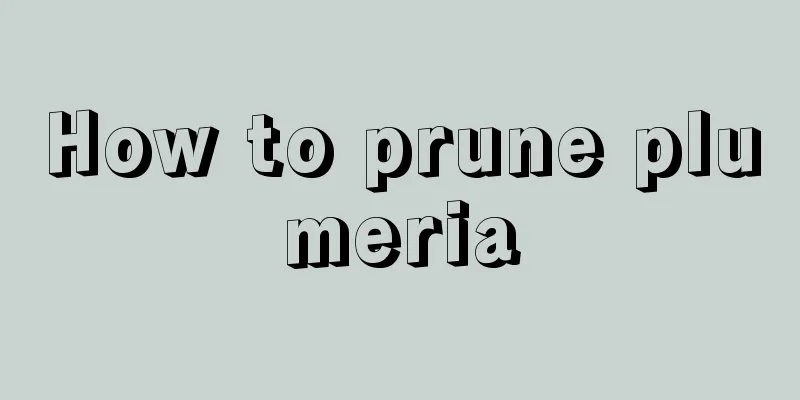 How to prune plumeria