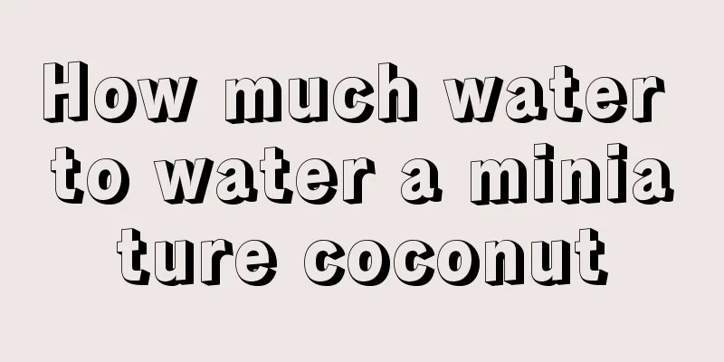 How much water to water a miniature coconut