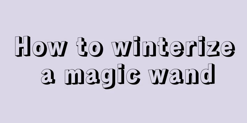 How to winterize a magic wand