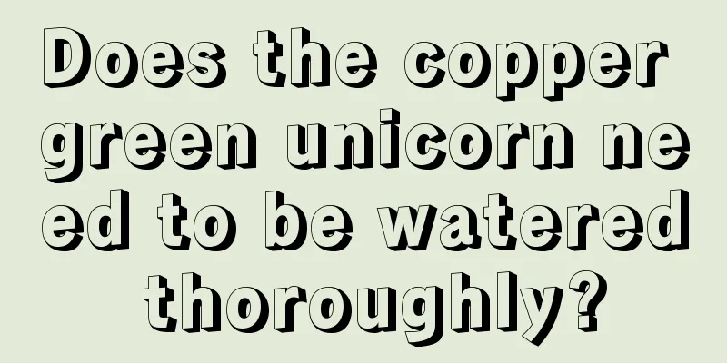 Does the copper green unicorn need to be watered thoroughly?