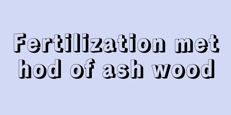 Fertilization method of ash wood