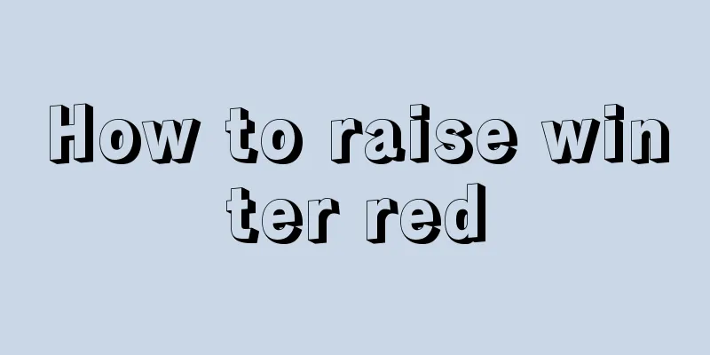 How to raise winter red