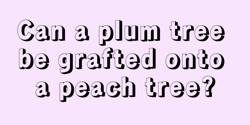 Can a plum tree be grafted onto a peach tree?