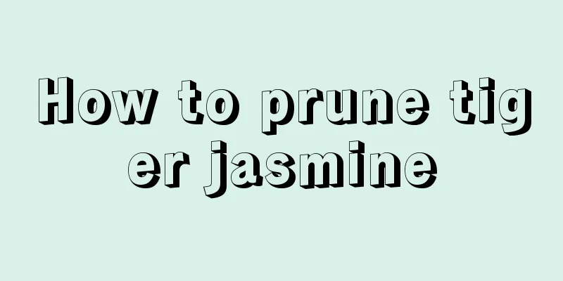 How to prune tiger jasmine