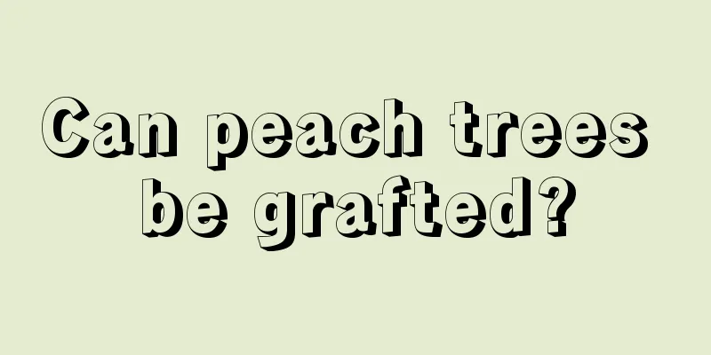 Can peach trees be grafted?