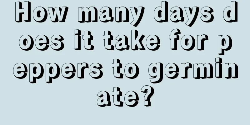 How many days does it take for peppers to germinate?