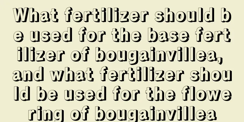 What fertilizer should be used for the base fertilizer of bougainvillea, and what fertilizer should be used for the flowering of bougainvillea