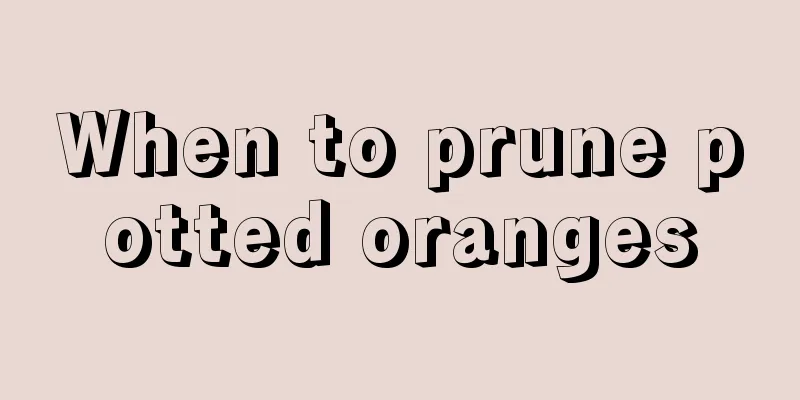 When to prune potted oranges