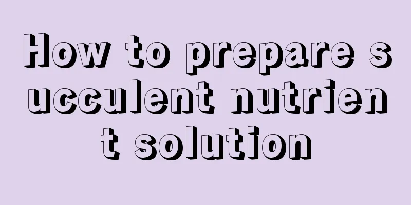 How to prepare succulent nutrient solution