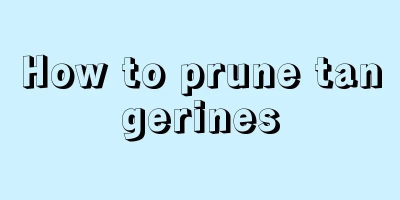 How to prune tangerines