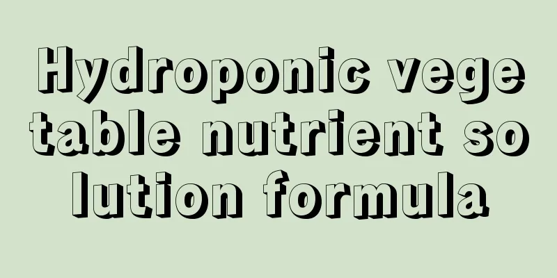 Hydroponic vegetable nutrient solution formula