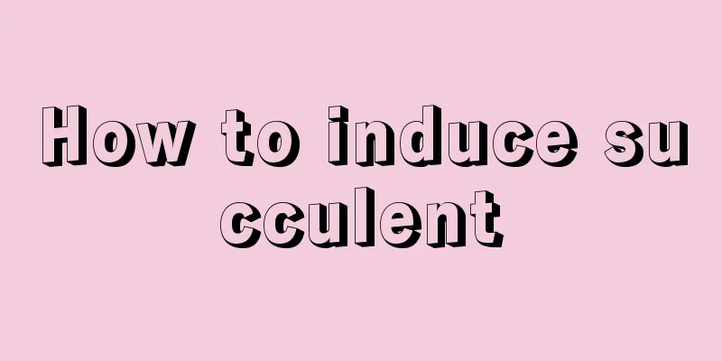 How to induce succulent