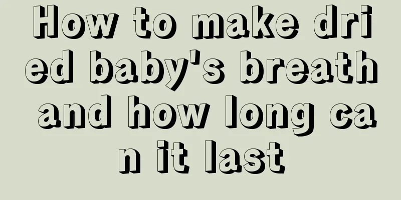 How to make dried baby's breath and how long can it last