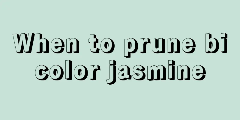 When to prune bicolor jasmine