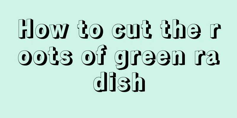 How to cut the roots of green radish