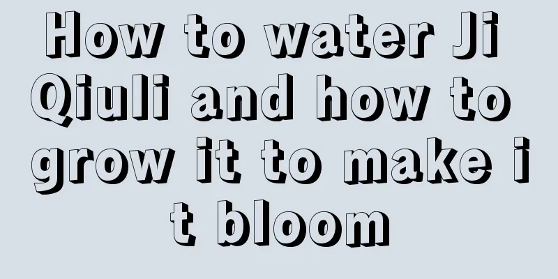 How to water Ji Qiuli and how to grow it to make it bloom