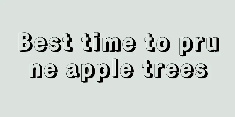 Best time to prune apple trees