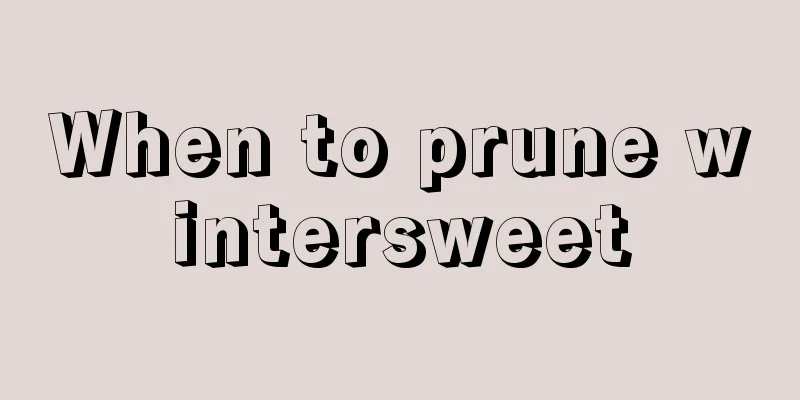 When to prune wintersweet