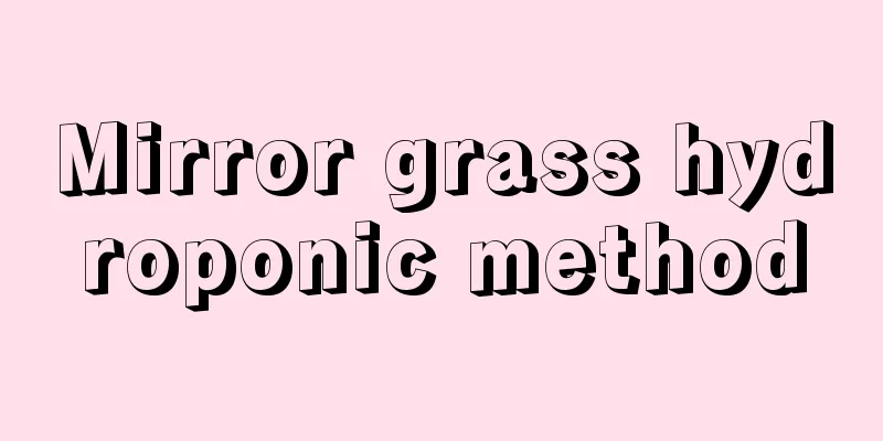 Mirror grass hydroponic method