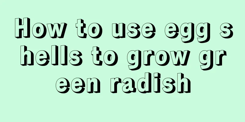 How to use egg shells to grow green radish