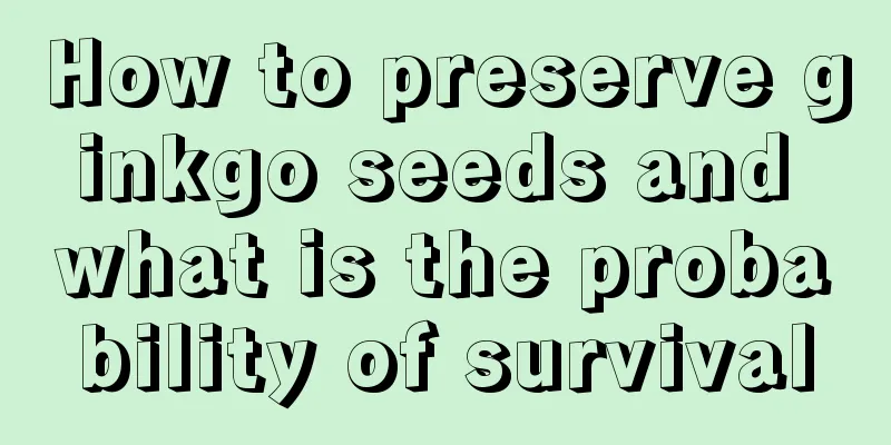 How to preserve ginkgo seeds and what is the probability of survival