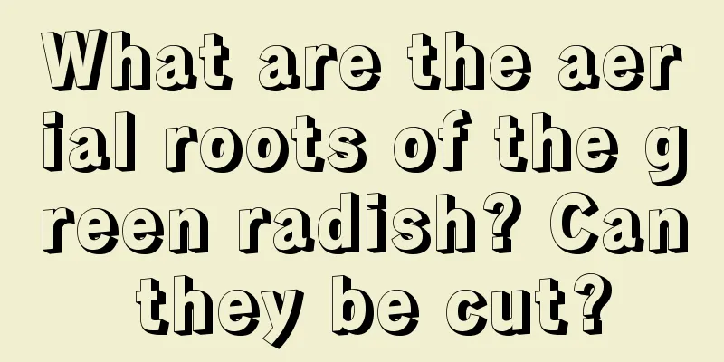 What are the aerial roots of the green radish? Can they be cut?