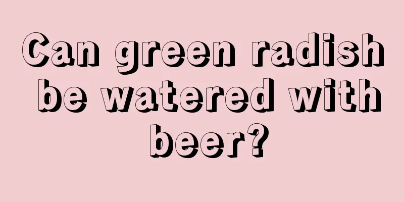 Can green radish be watered with beer?