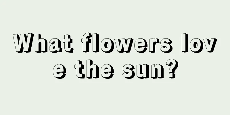 What flowers love the sun?