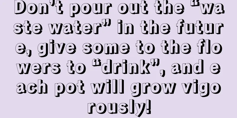 Don’t pour out the “waste water” in the future, give some to the flowers to “drink”, and each pot will grow vigorously!