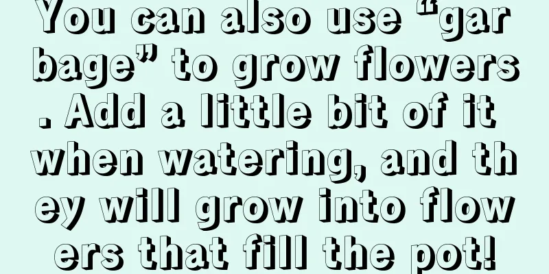 You can also use “garbage” to grow flowers. Add a little bit of it when watering, and they will grow into flowers that fill the pot!